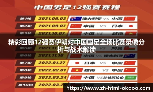 精彩回顾12强赛伊朗对中国国足全场比赛录像分析与战术解读